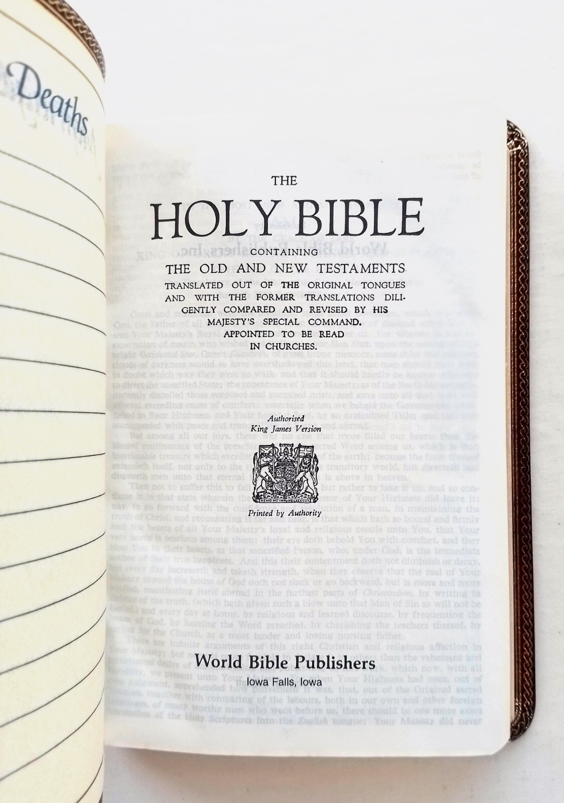 World Bible BURGUNDY GENUINE BONDED LEATHER World’s Thinnest Reference Bible KJV