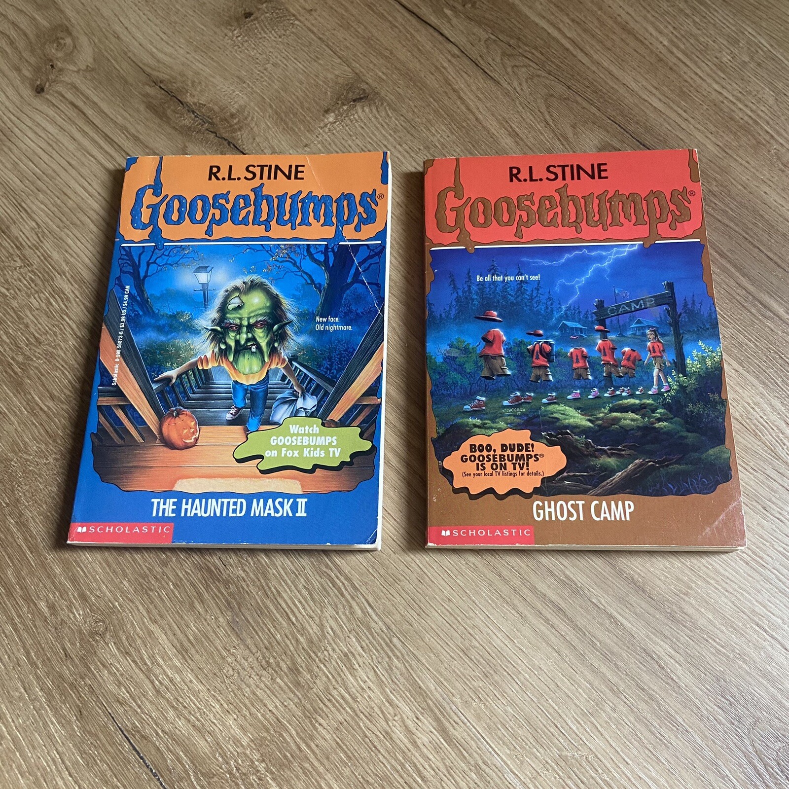 Lot Of 2 Goosebumps #36 The Haunted Mask II & Ghost Camp #45 1st Ed PB Books Vtg