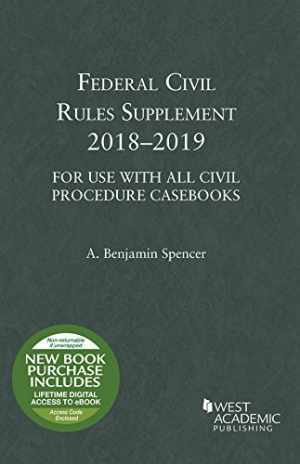 Federal Civil Rules Supplement, – Paperback, by Spencer A. Benjamin – Good