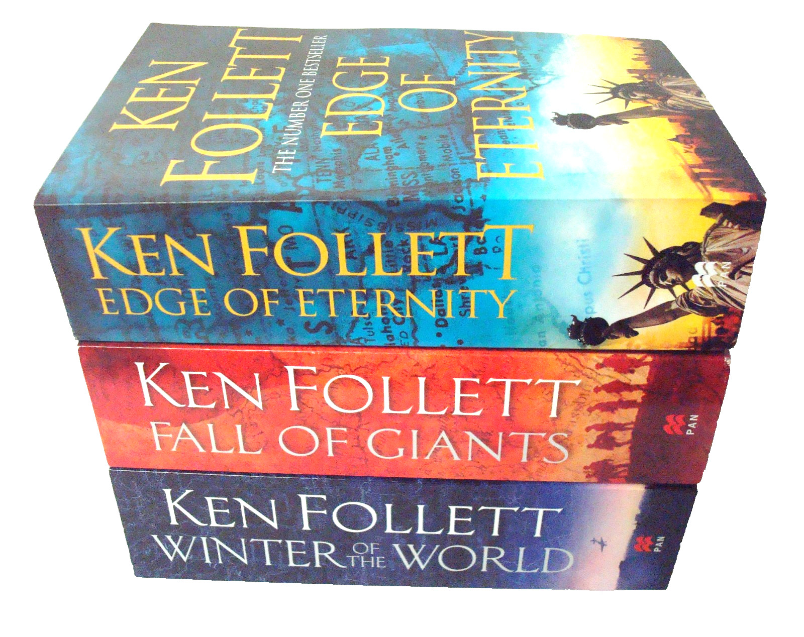 Ken Follett Century Trilogy Series Collection 3 Books Giants, Eternity, World