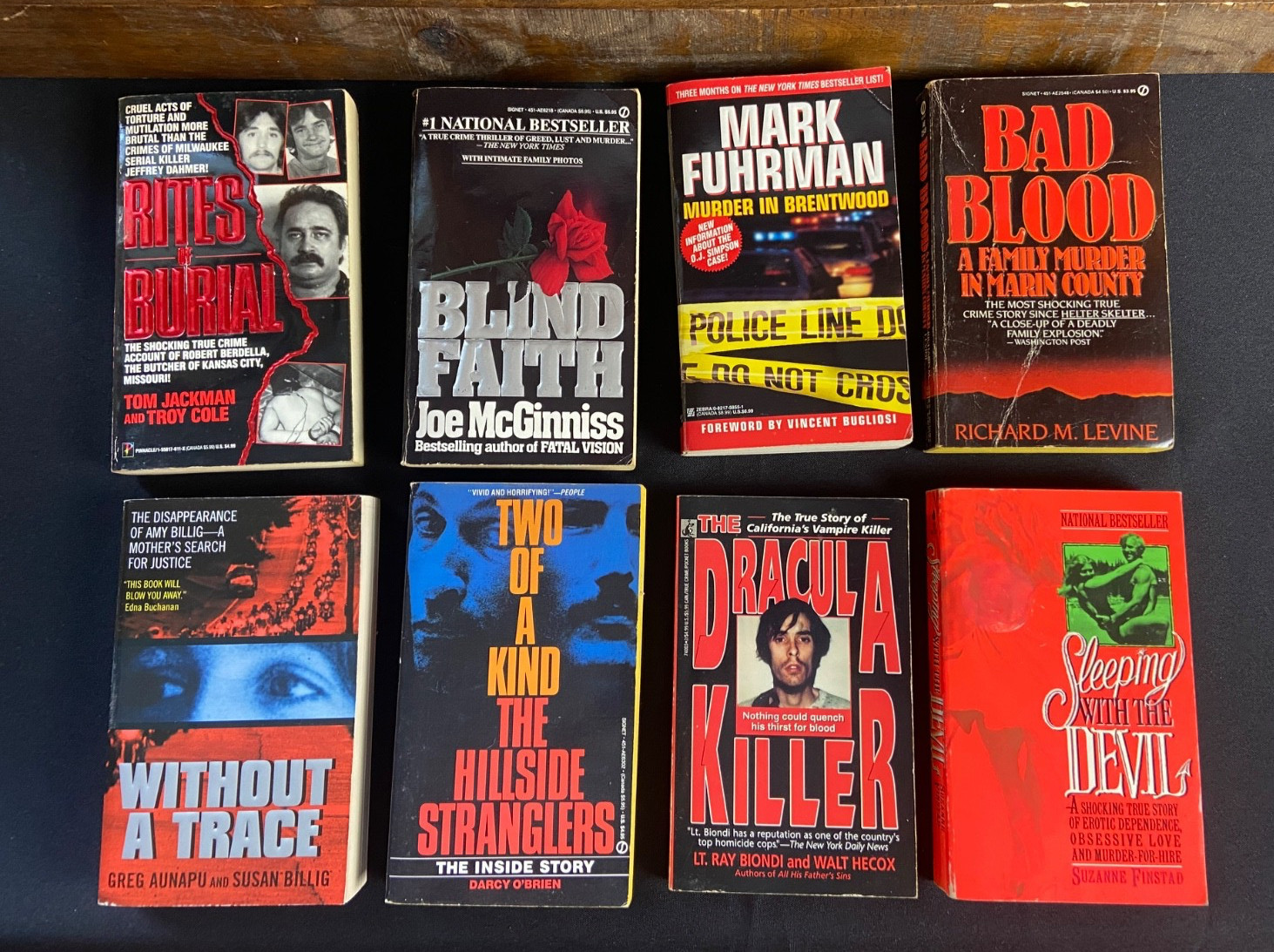 True Crime Lot of 8 Paperback Books Murder Homicide Detective Mystery Family