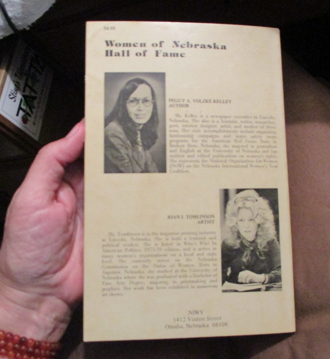 book Women of Nebraska Hall of Fame by Peggy Kelley 1976 Nebr History 112 pages