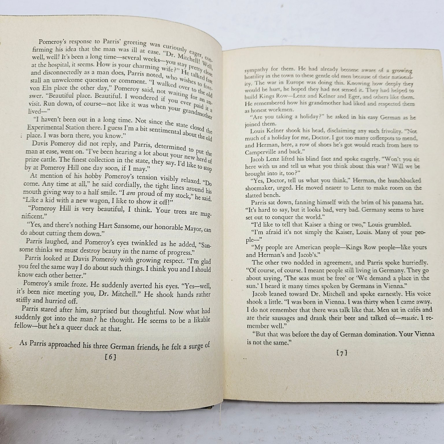 Vintage 1948 Novel – Parris Mitchell of Kings Row by Bellamann – HC