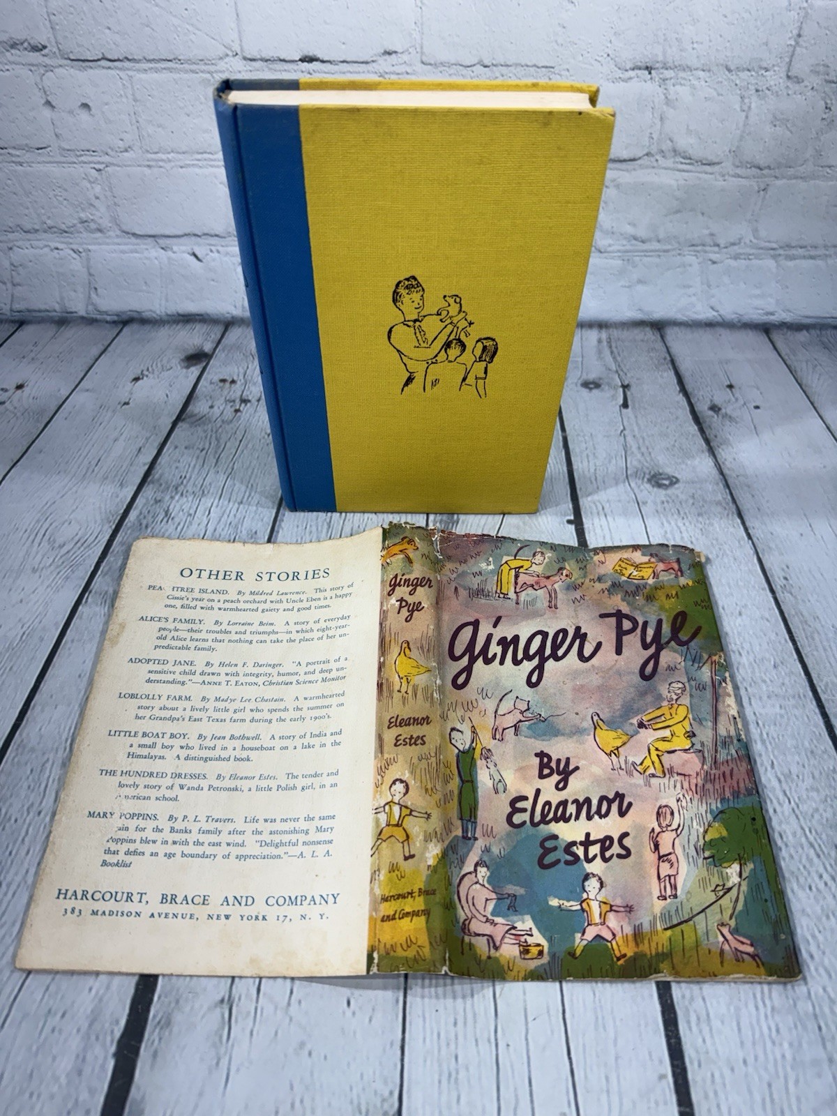 Ginger Pye By Eleanor Estes Hardcover 1951 w/DJ Harcourt Brace & Company