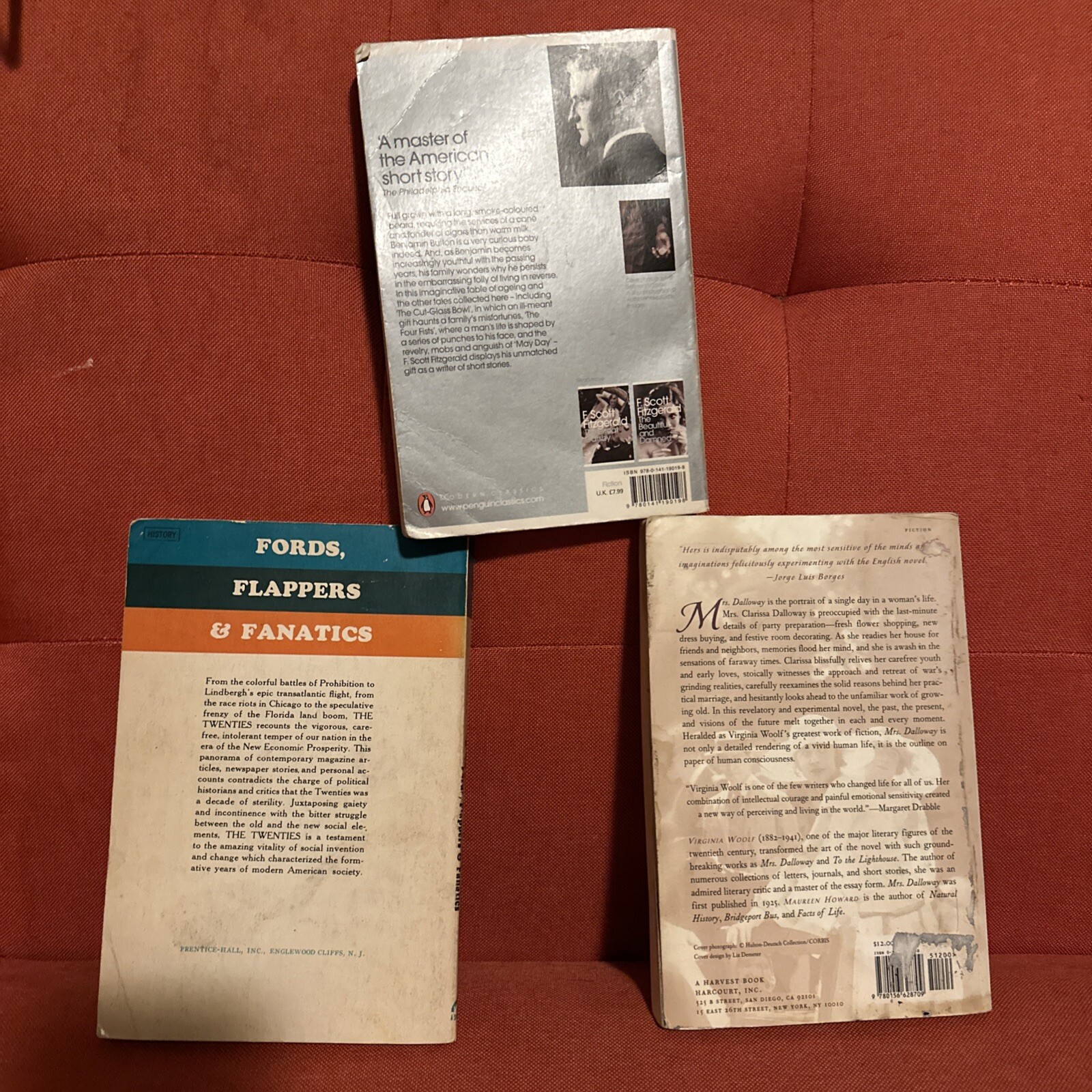 1920’s 3x PB Book Lot: Virginia Woolf; F. Scott Fitzgerald & Twenties, Mowry Ed.