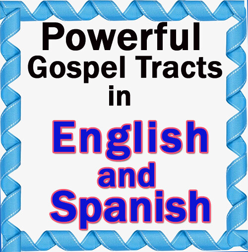Bible, Gospel Tracts in English/Spanish, Pack of 40 in 4 Covers, 20 Pages Each.