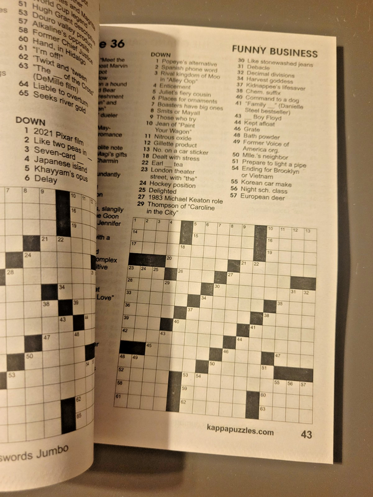 Superb Crosswords Jumbo – by Kappa – Volume 257 – 124 All-Themed Puzzles!
