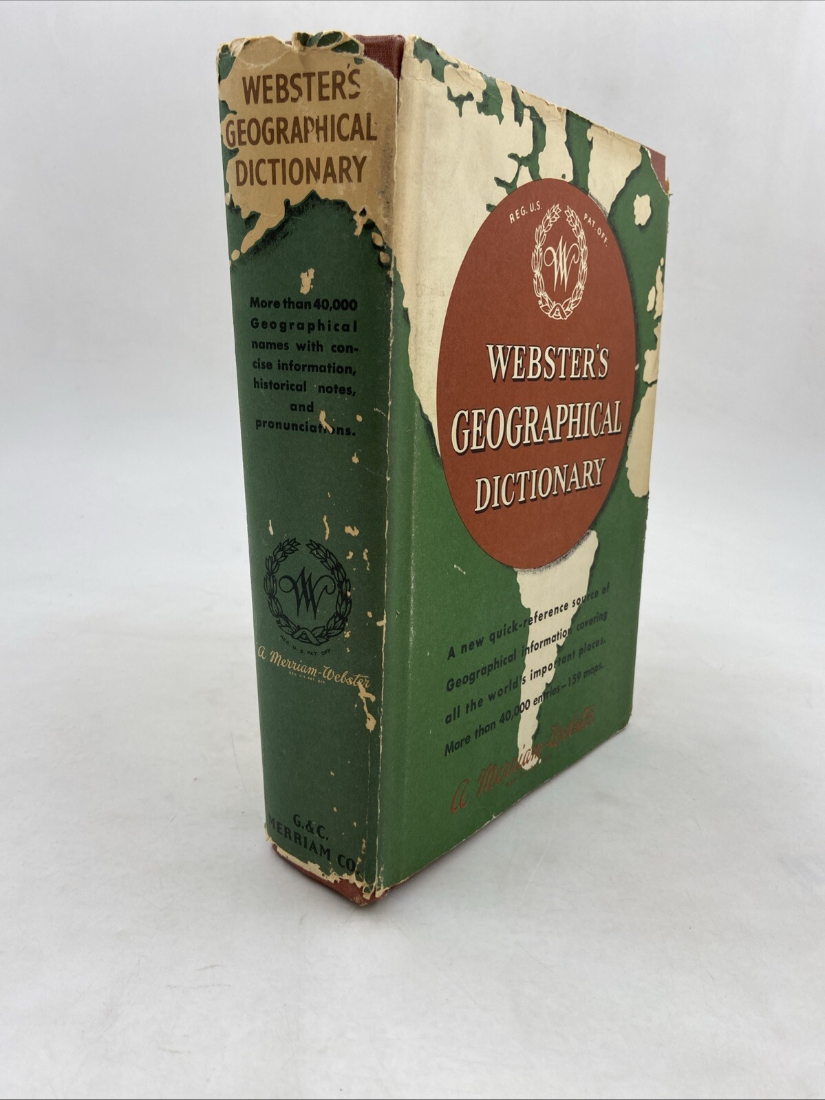 1967 ~ Webster’s Geographical Dictionary ~Thumb-Indexed Hardcover w/ Dust Jacket