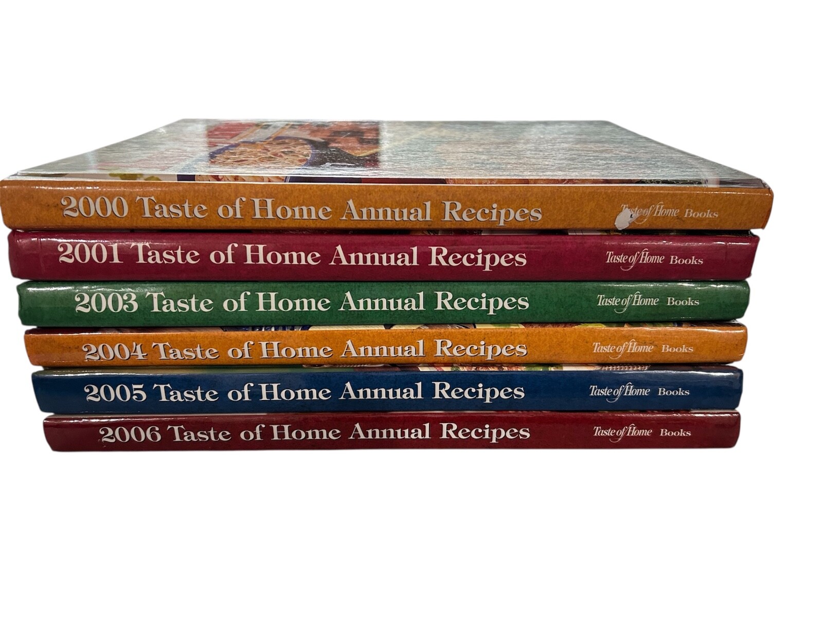 Taste of Home Annual Cookbook Lot of 6 Hardcover 2000-2006