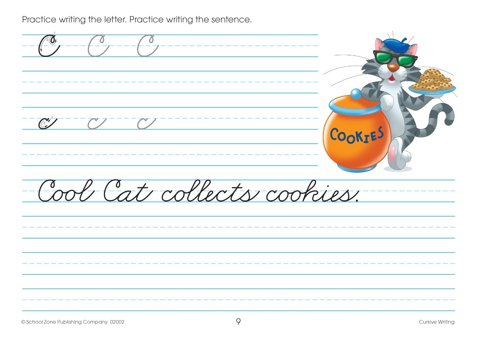 School Zone Cursive Writing Workbook: 32 Pages,