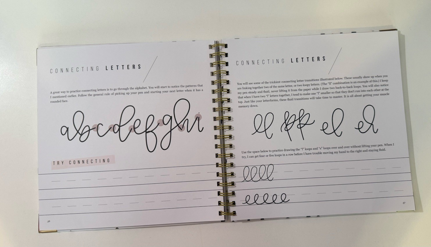 Hand Lettering 101 Step By Step Calligraphy Beginners Workbook 126 Pages New