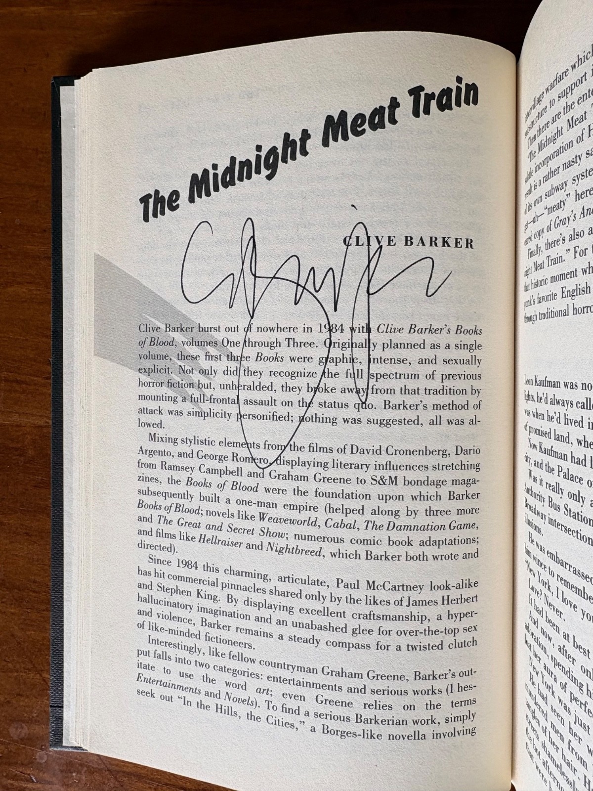 SPLATTER PUNKS EXTREME HORROR ANTHOLOGY 1990 HC/DJ 1ST SIGNED BY CLIVE BARKER