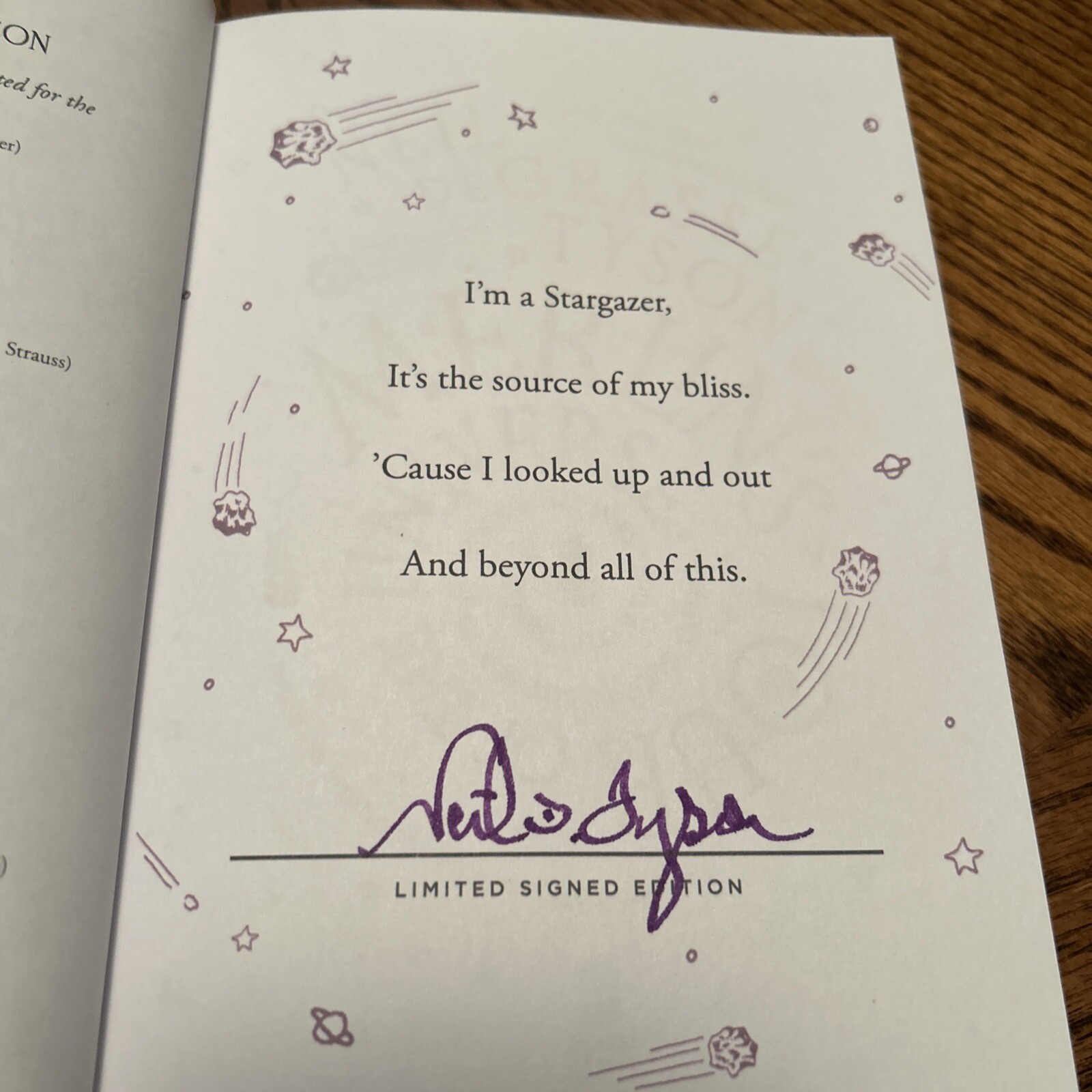 Neil deGrasse Tyson SIGNED Book Merlin’s Tour of the Universe Revised & Updated