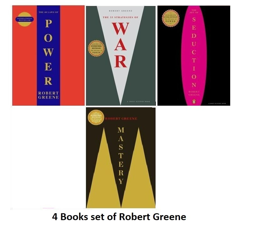 Robert Greene 4 Books Collection Set (The 48 Laws Power, Mastery, Seduction,War)