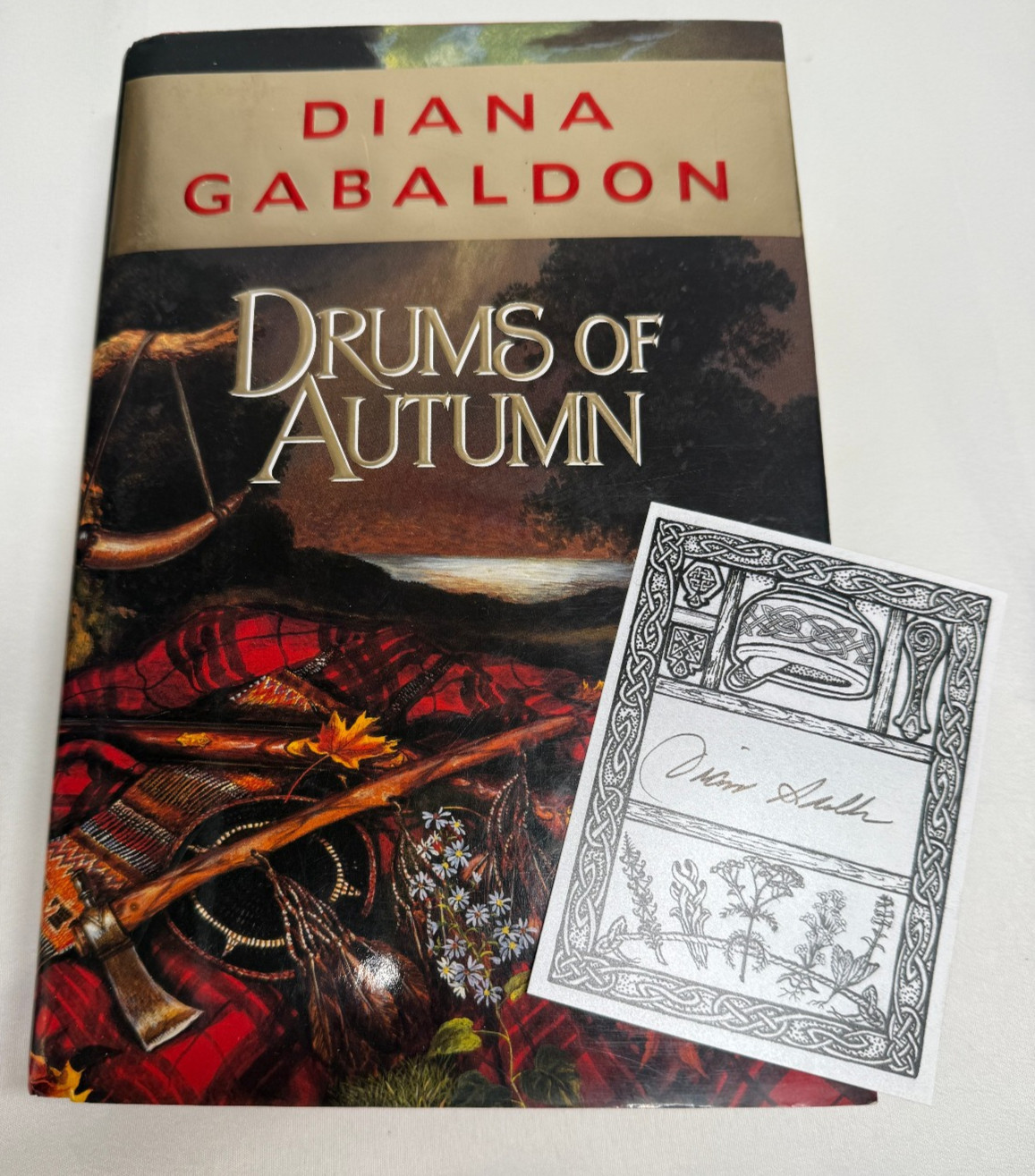 Drums of Autumn Diana Gabaldon 97 Delacorte HCDJ 1st ed 1st pr signed bookplate