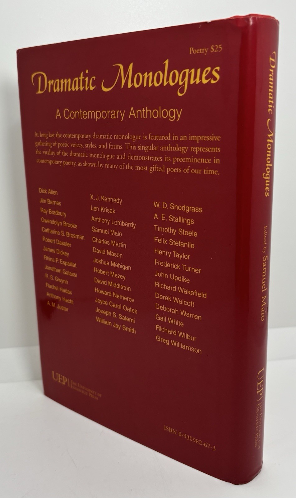 Dramatic Monologues : A Contemporary Anthology | Ed. Samuel Maio | 2009 #LikeNew