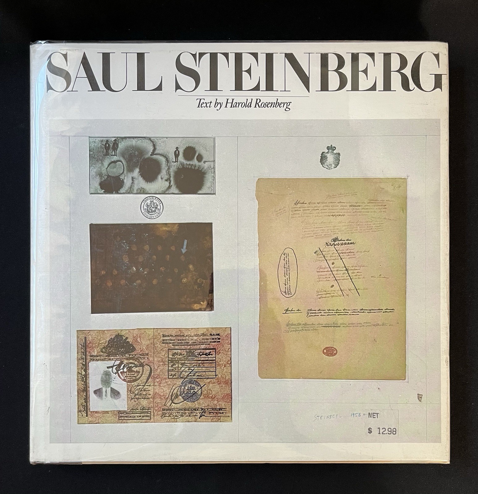 Saul Steinberg by Harold Rosenberg—1st Ed/1978—HC/DJ/Mylar Cover—Art/Cartoon