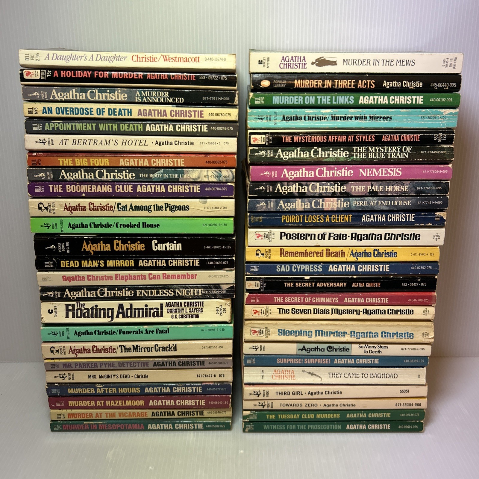 Vintage Agatha Christie Mystery Paperback Lot Of 48 (1960s-1980s) Pocket, Dell