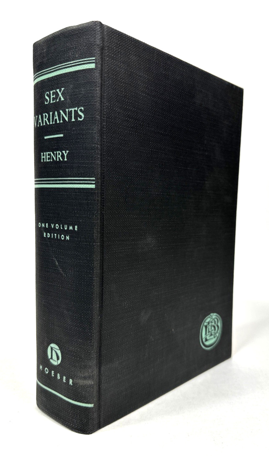 Sex Variants Homosexual Patterns HC Book by George W. Henry 1960 1 Volume Ed