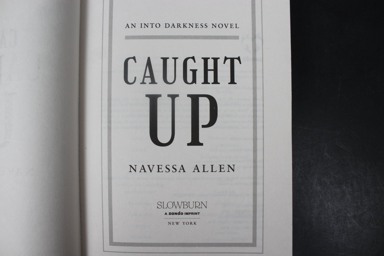 Caught Up Navessa Allen 2025 First Edition Dark Romance Novel Paperback Zando VG