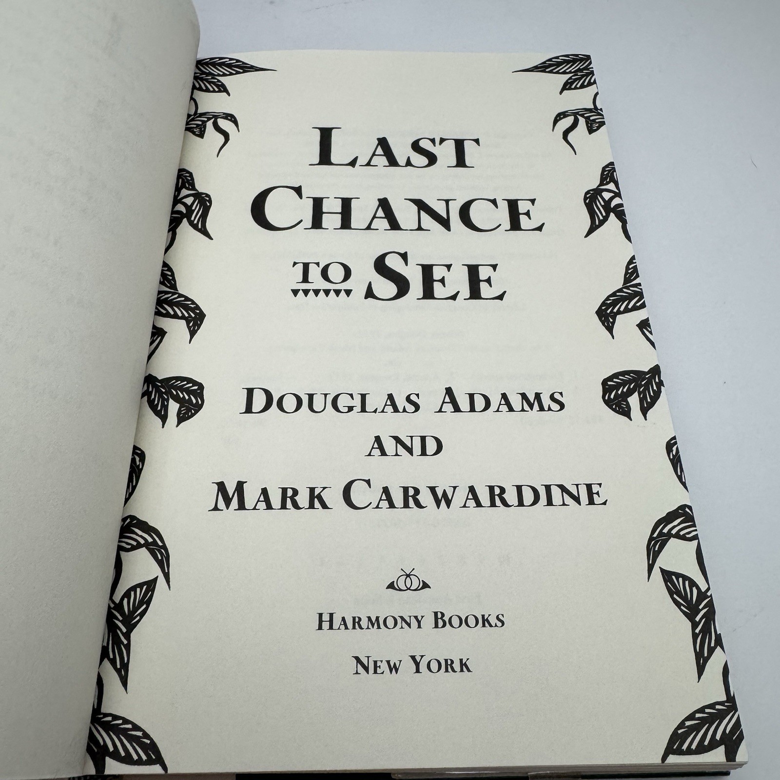 First Edition US 1st Printing Last Chance To See Douglas Adams, Mark Carwardine