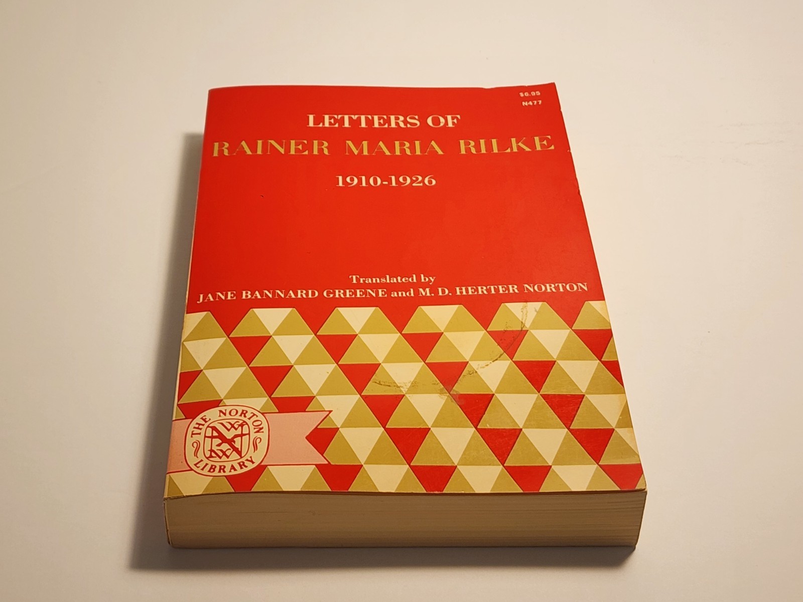 Letters of Rainer Maria Rilke 1910-1926 The Norton Library 1969 Paperback