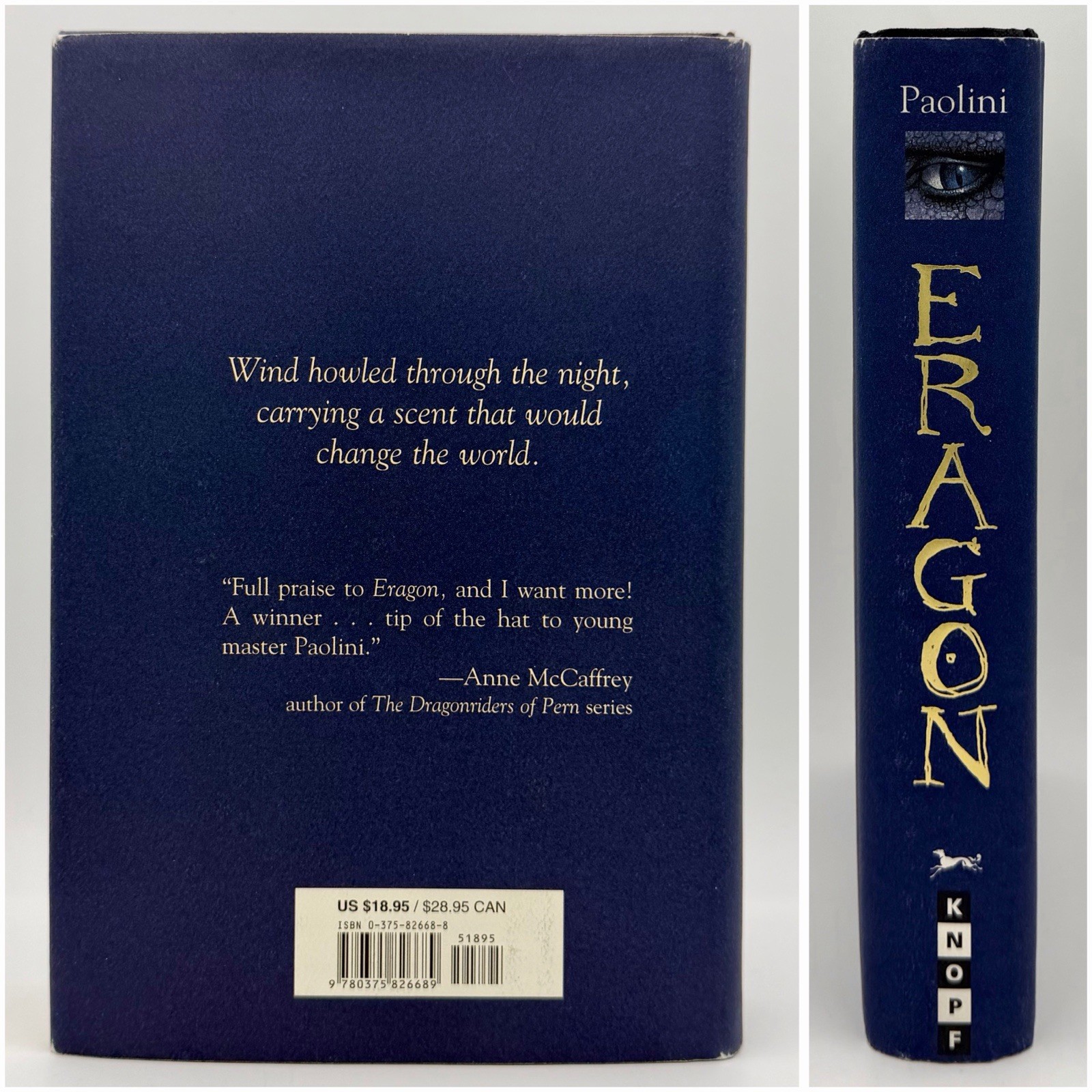 Eragon – Christopher Paolini (1st edition thus, 1st print) Alfred A. Knopf, 2003