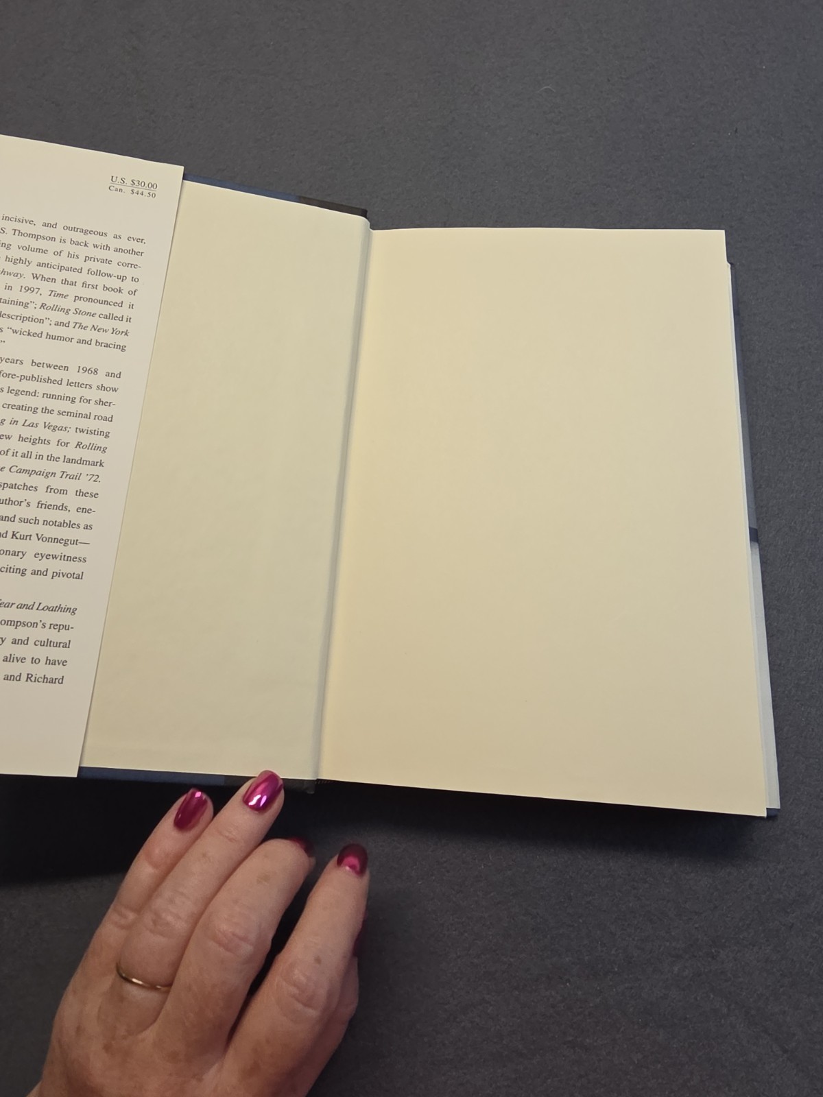 Fear and Loathing in America, 1st ed./1st pr., by Hunter S. Thompson, Vol. 2