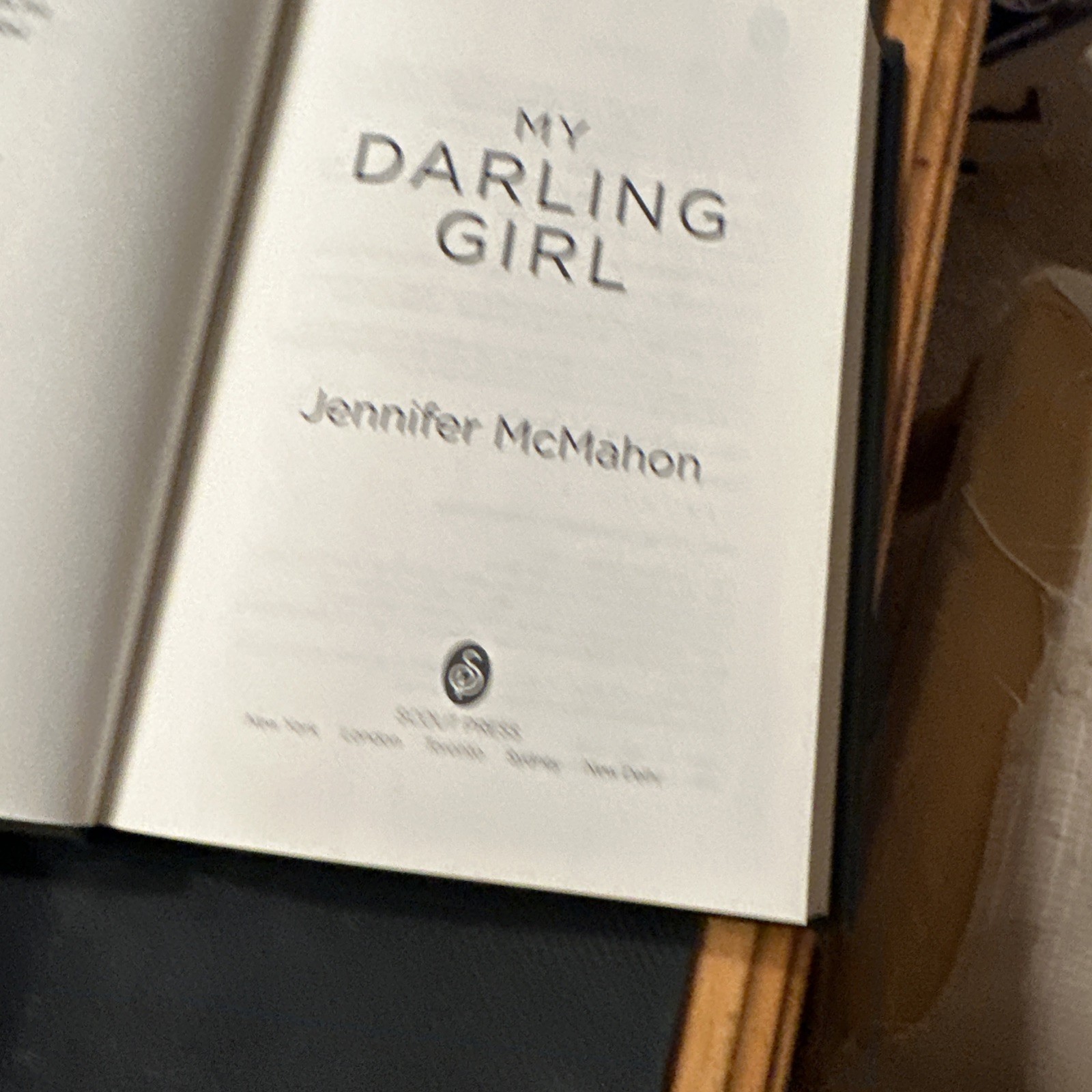 My Darling Girl by Jennifer McMahon HC Novel 1st Edition Like New