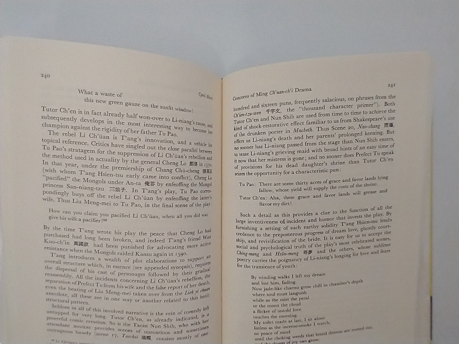 Studies in Chinese Literary Genres. Edited With an Introduction by Cyril Birch.