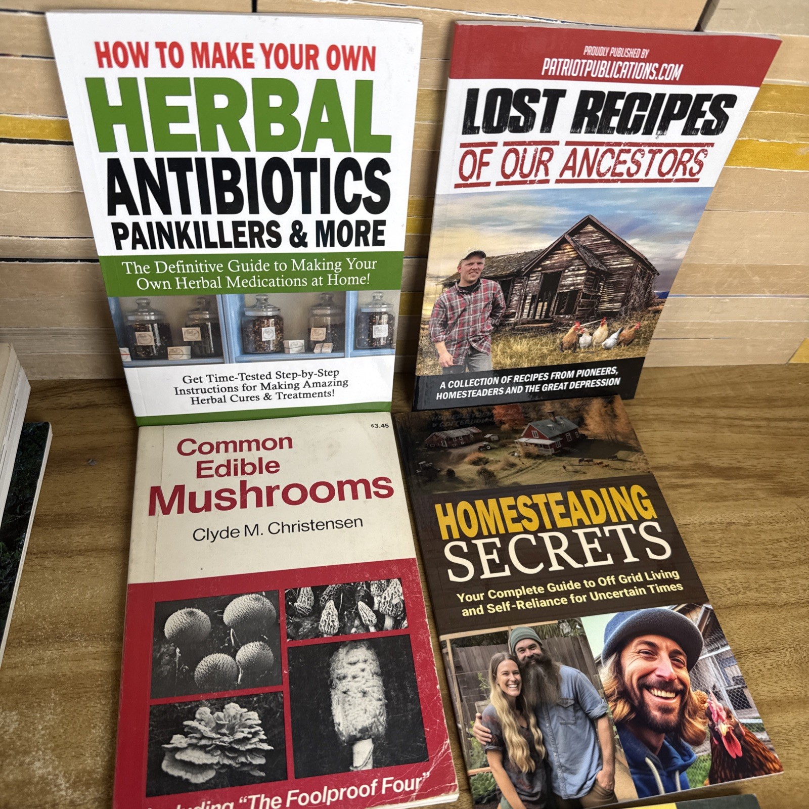 16 Book lot HOMESTEADING off-grid Preppers Pantry Plantscaping Country Living