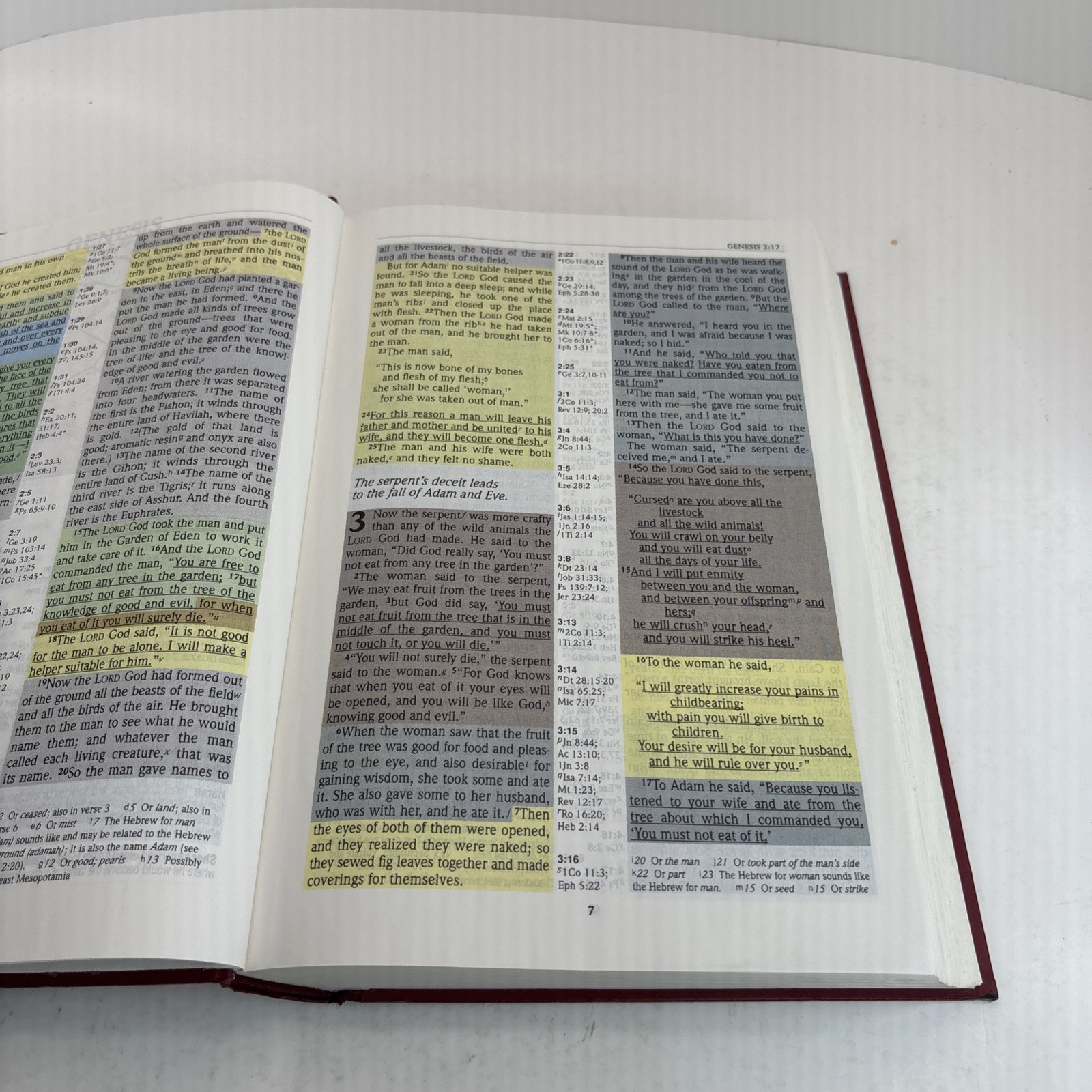 The NIV Rainbow Study Bible Every Verse Color Coded, Bold Line System 1996, HC