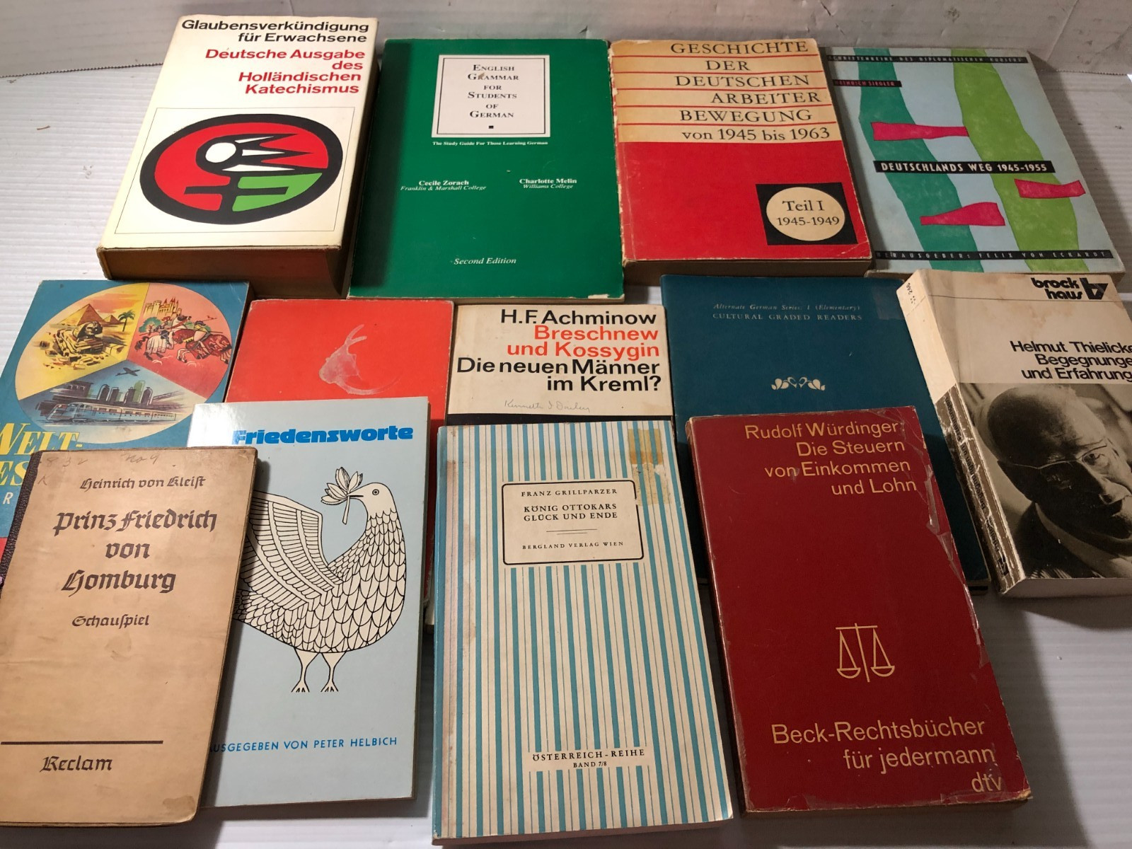 b Vintage lot of 14 books GERMAN Language 1 Hardcover 13 Paperbacks