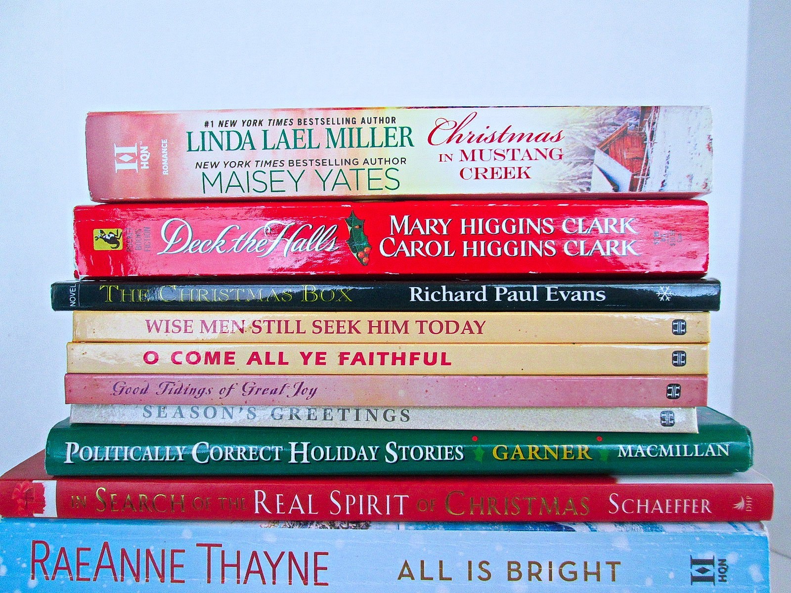 Christmas Holiday Theme Books, Lot of 16, Mixed Genres Fiction Inspiration Plus