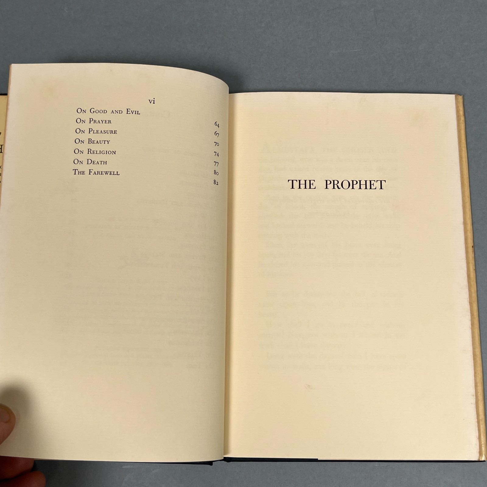 NICE 1965 Ed. The Prophet by Kahlil Gibran – HC Alfred A. Knopf – Vintage Book