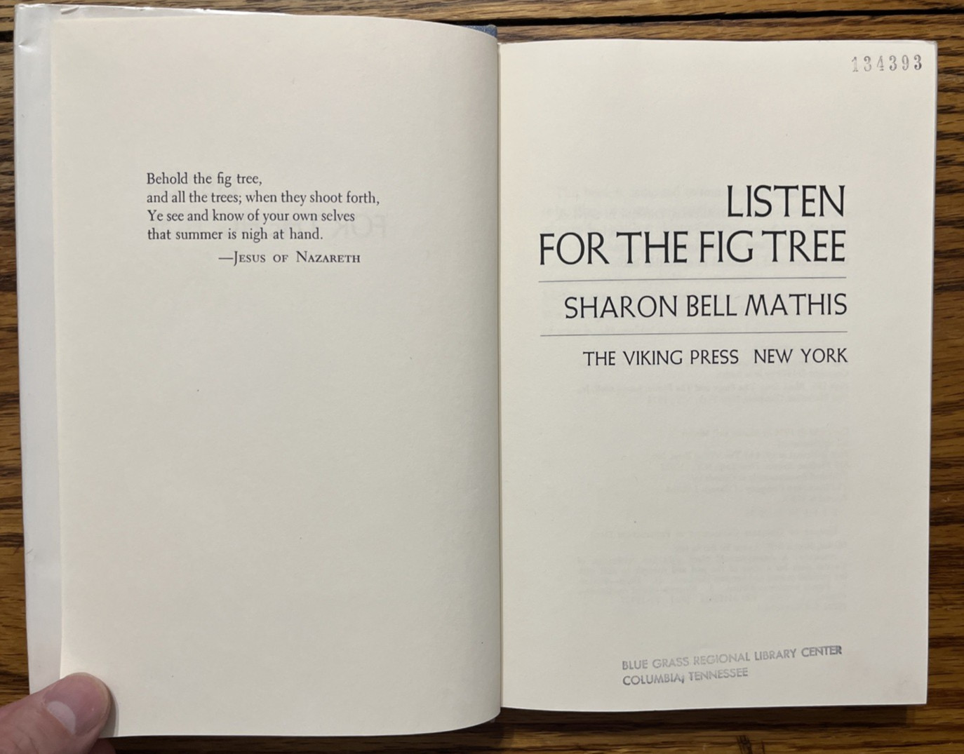 Listen to the Fig Tree, by Sharon Bell Mathis, HCDJ 1974 Edition