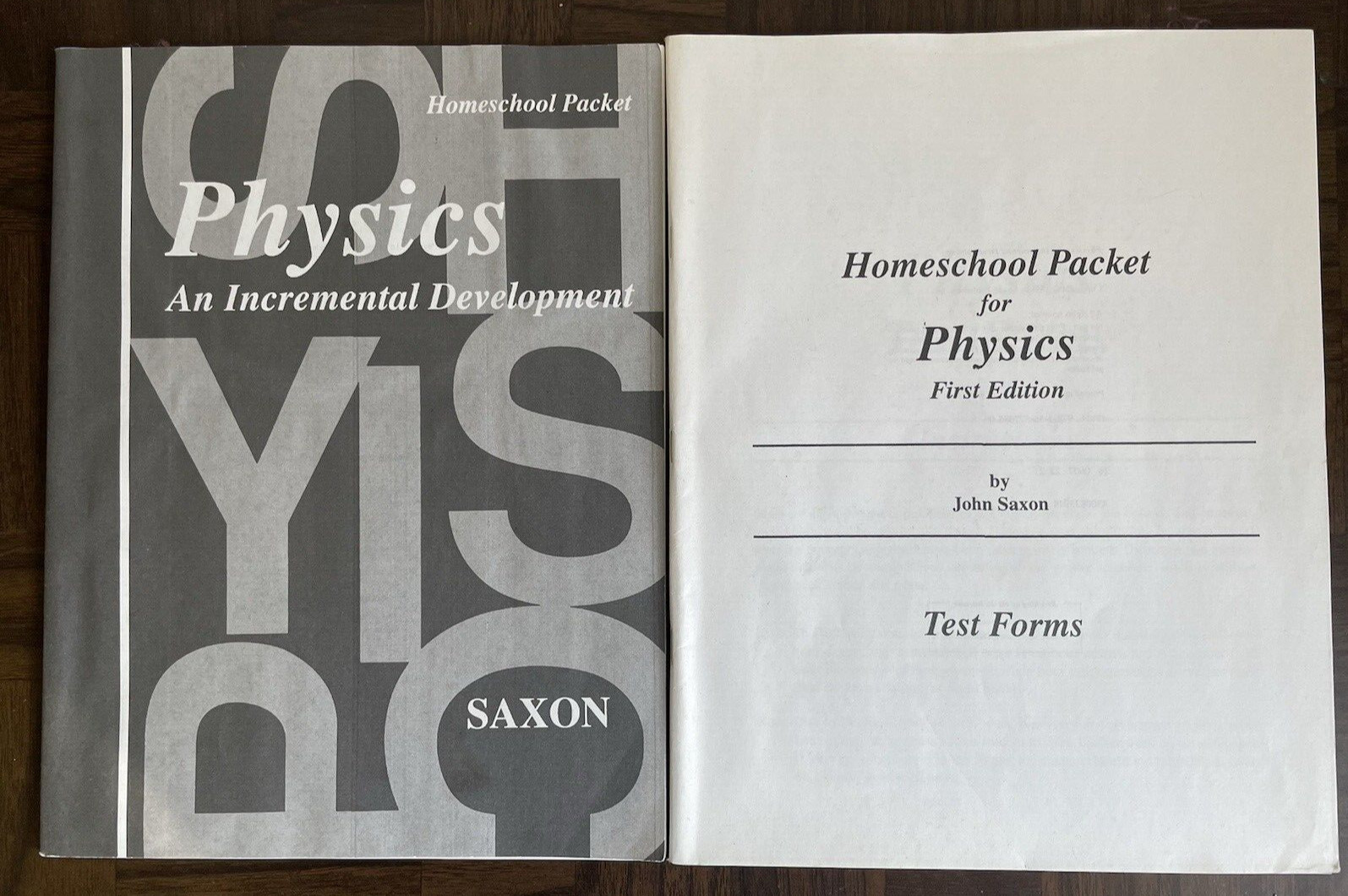 Saxon Math PHYSICS Text, Solutions Manual, Homeschool Packet, Tests