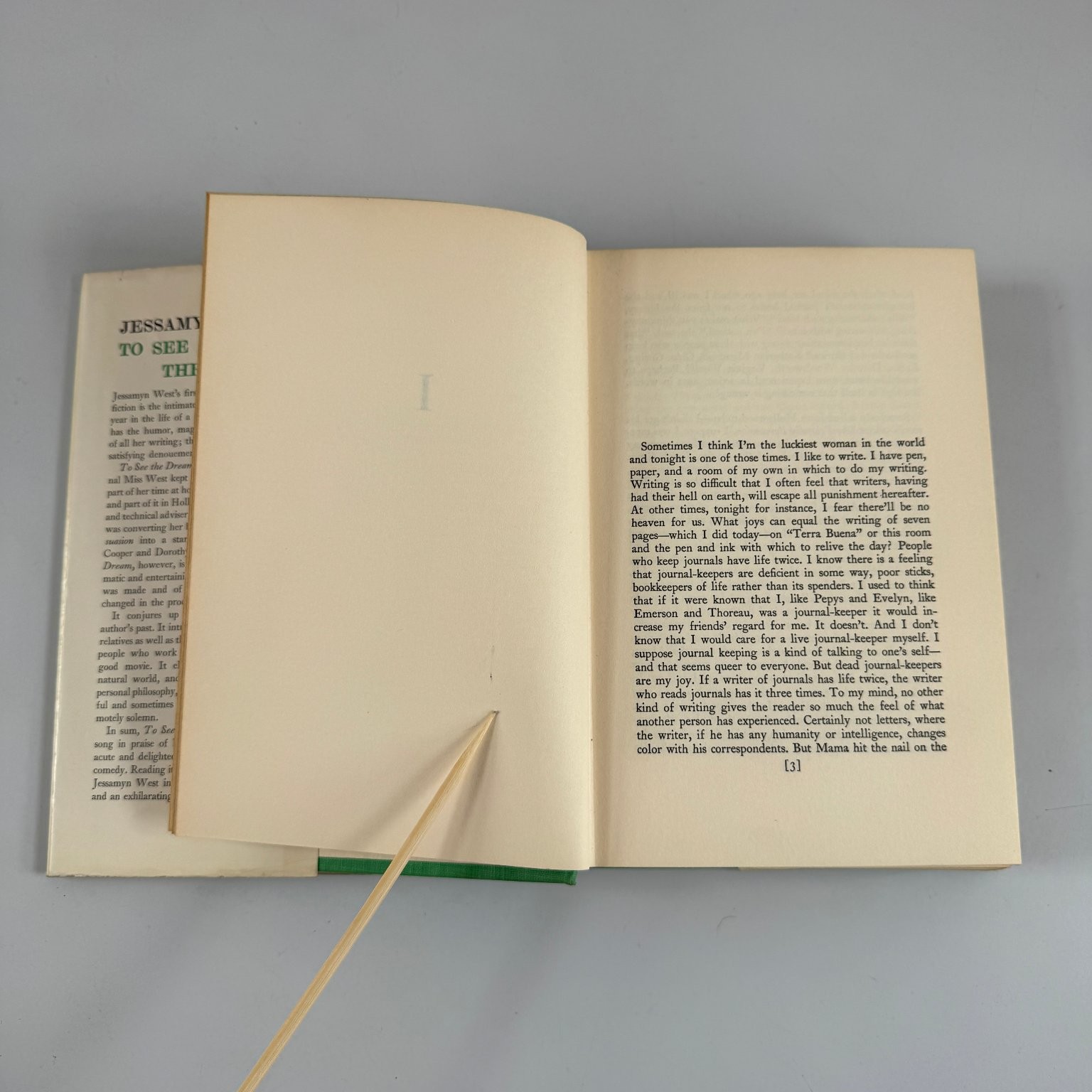 To See the Dream Jessamyn West 1957 First Edition Autobiography Harcourt Brace