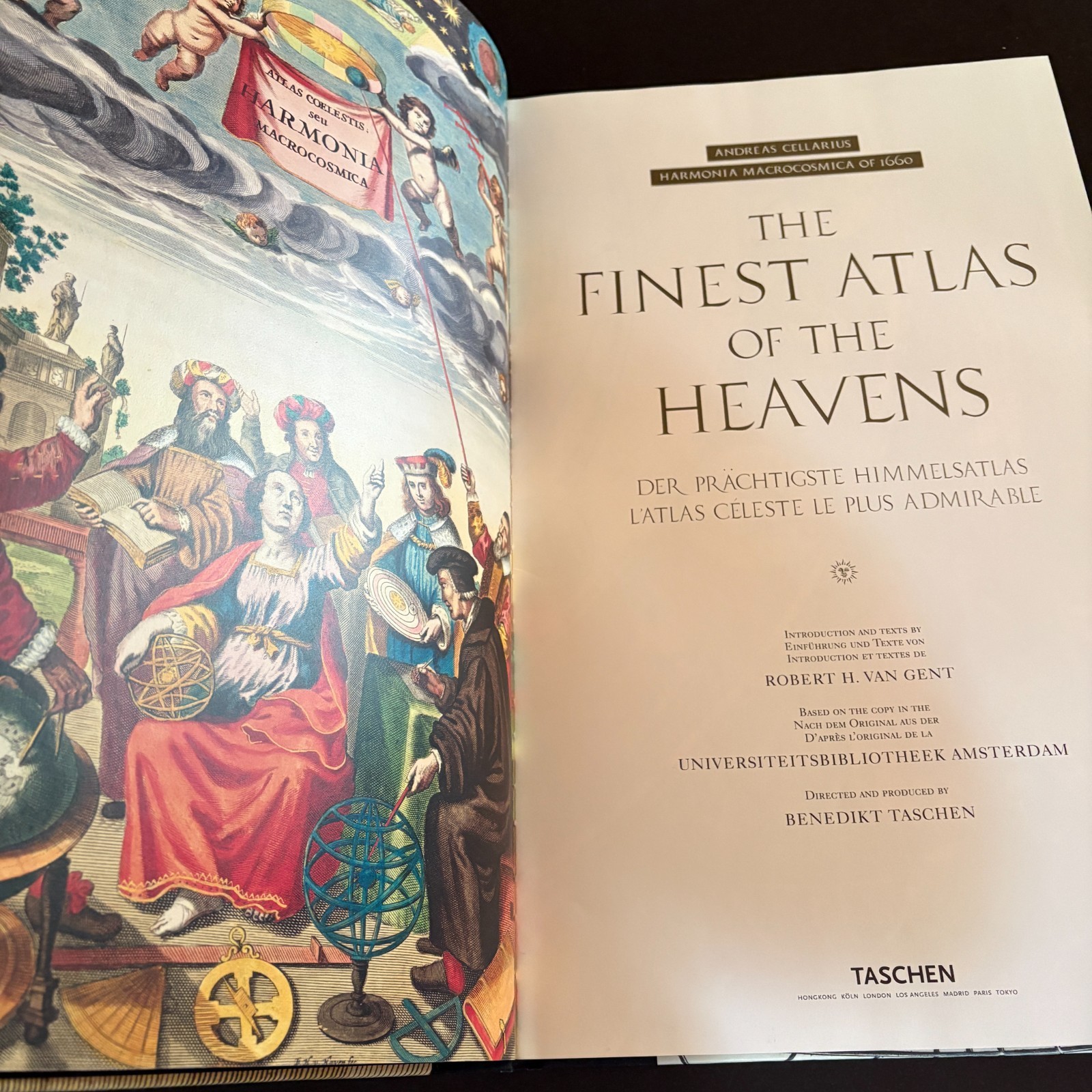 Andreas Cellarius Harmonia Macrocosmica of 1660 Large Book In Box Taschen 2006