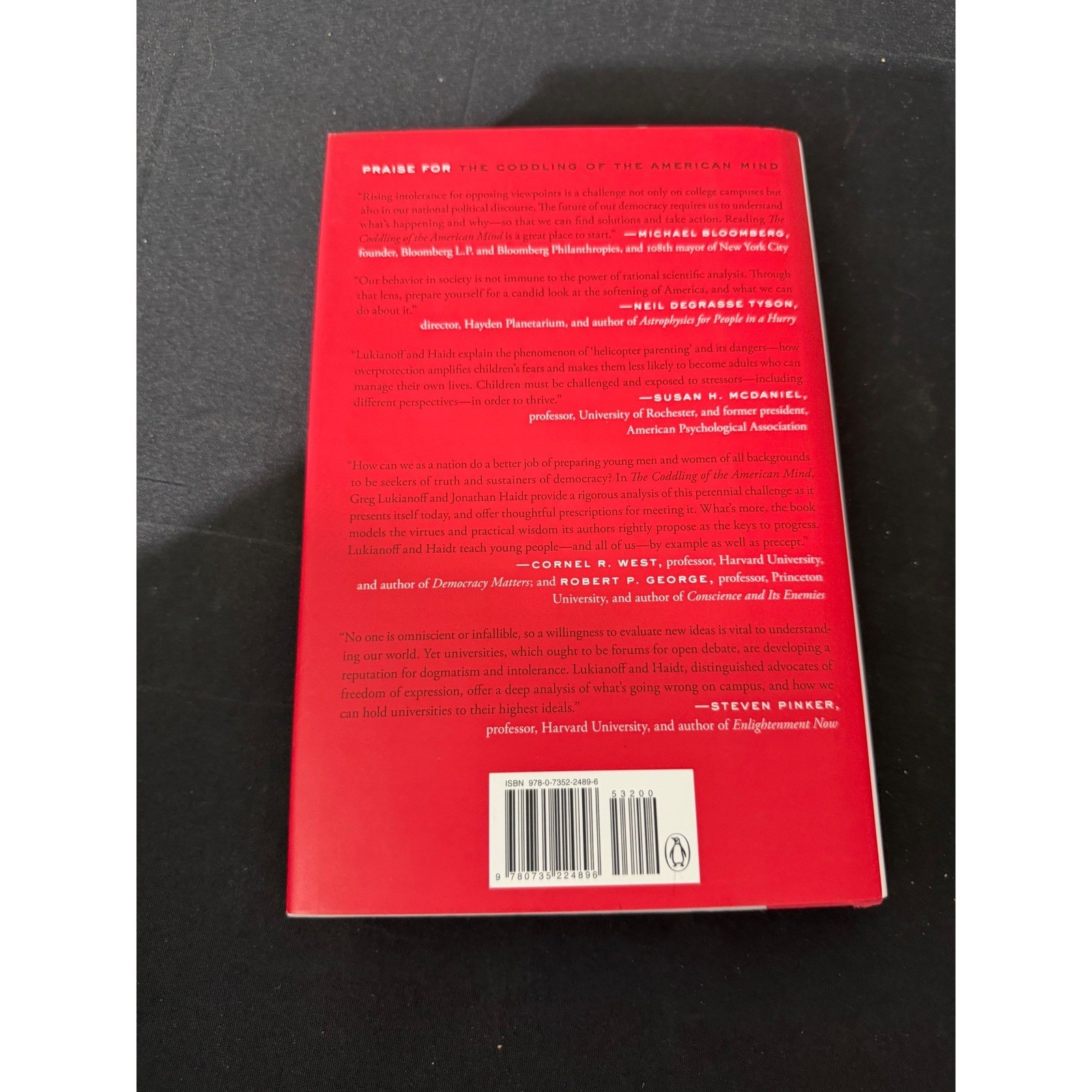Penguin Press The Coddling of the American Mind OS Red Excellent Hardcover Book