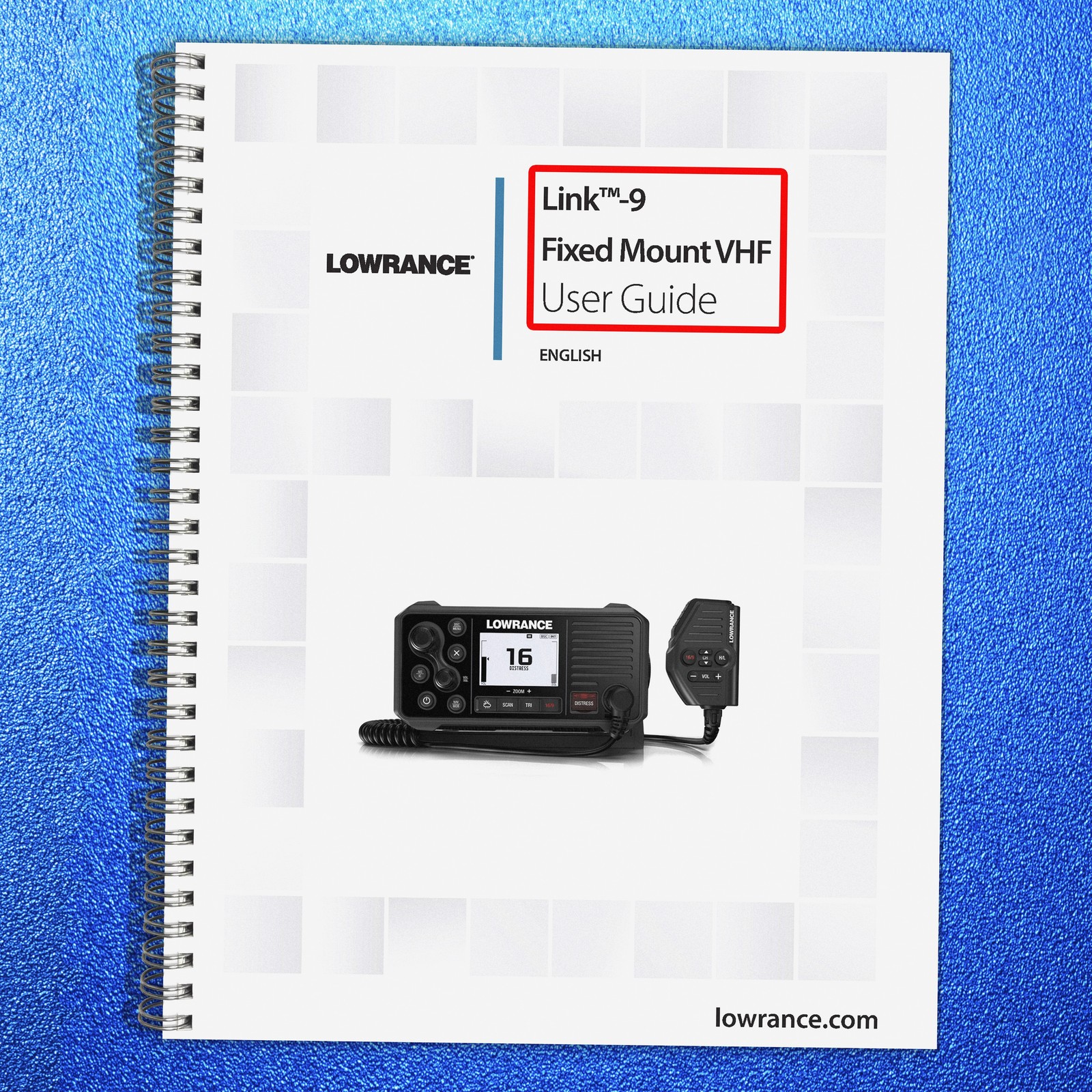 LOWRANCE LINK-9 Fixed Mount VHF User Owners Manual Guide, TOUGH BINDING