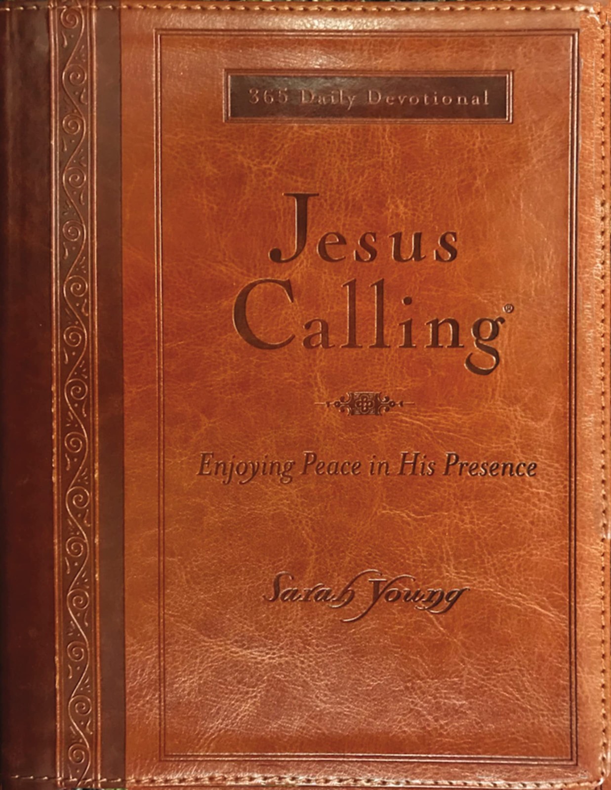 Jesus Calling, Large Text Brown Leathersoft, with Full Scriptures: Enjoying …