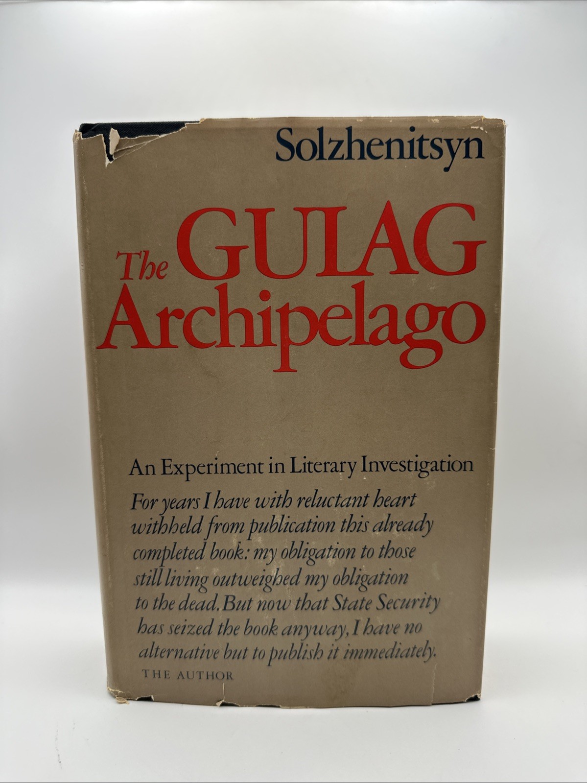 The Gulag Archipelago, 1918-1956 by Solzhenitsyn (Hardcover, 1974, UNMARKED!)