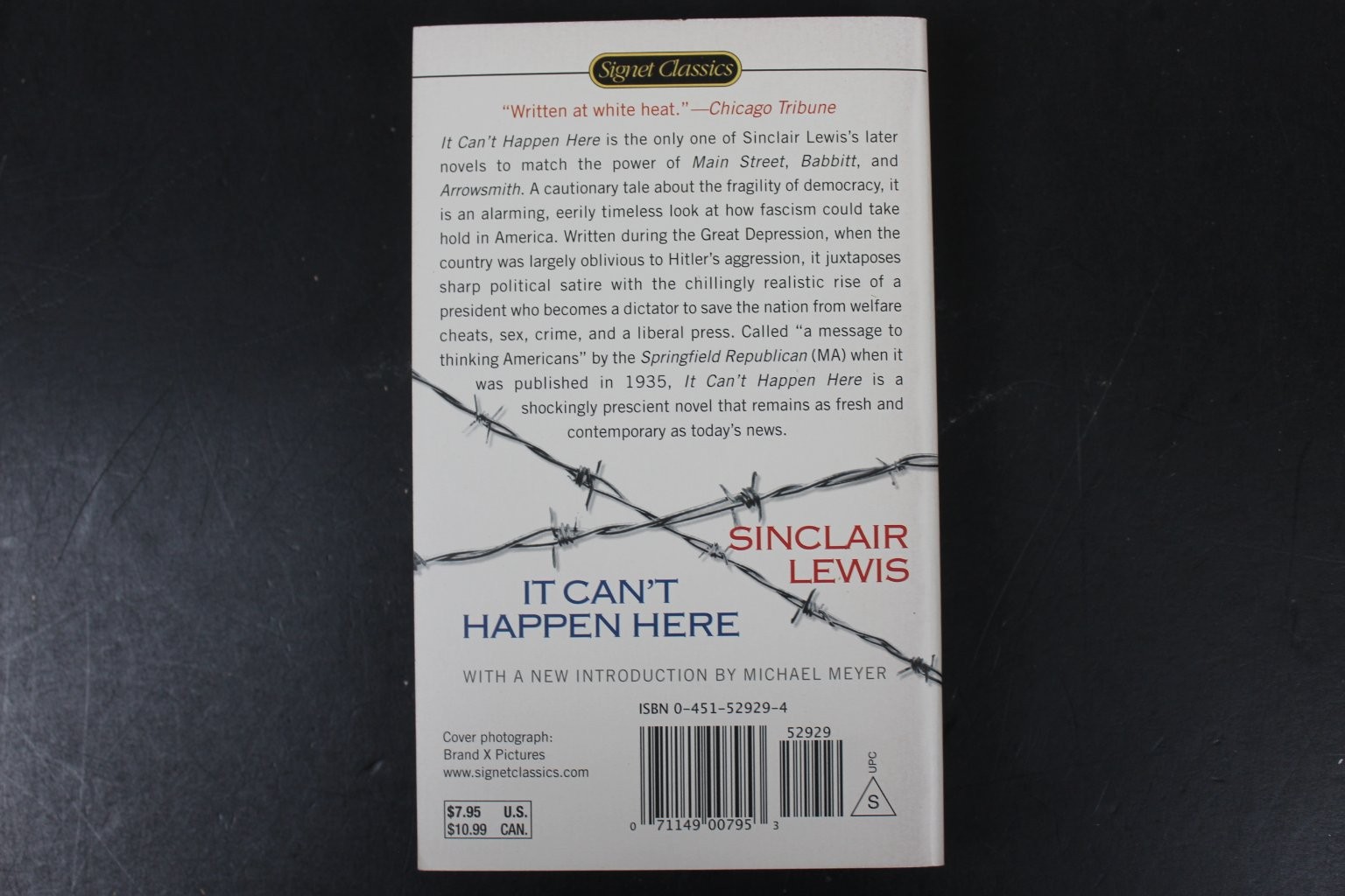 It Can’t Happen Here Sinclair Lewis 2005 Signet Classics Political Dystopian PB