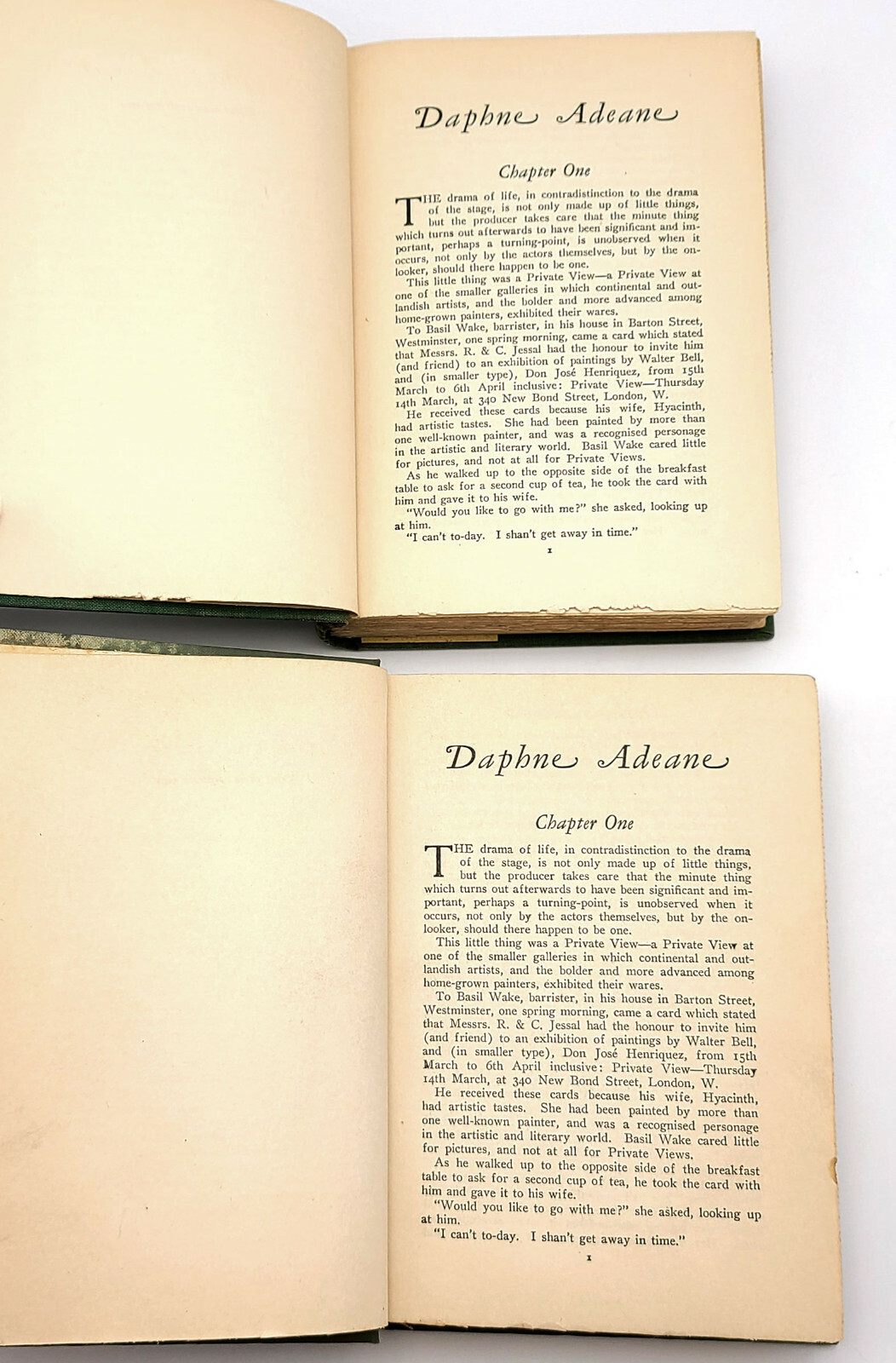 Daphne Adeane 1st DJ 1927 Maurice Baring London Society Fiction Novel