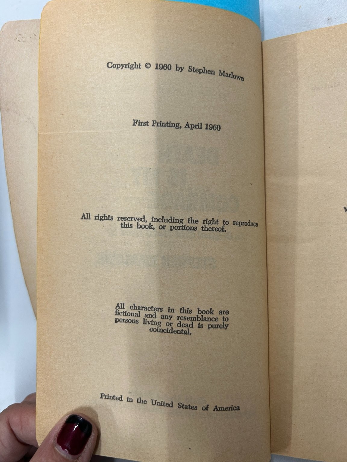 Death Is My Comrade Stephen Marlowe 1960 First Printing Gold Medal