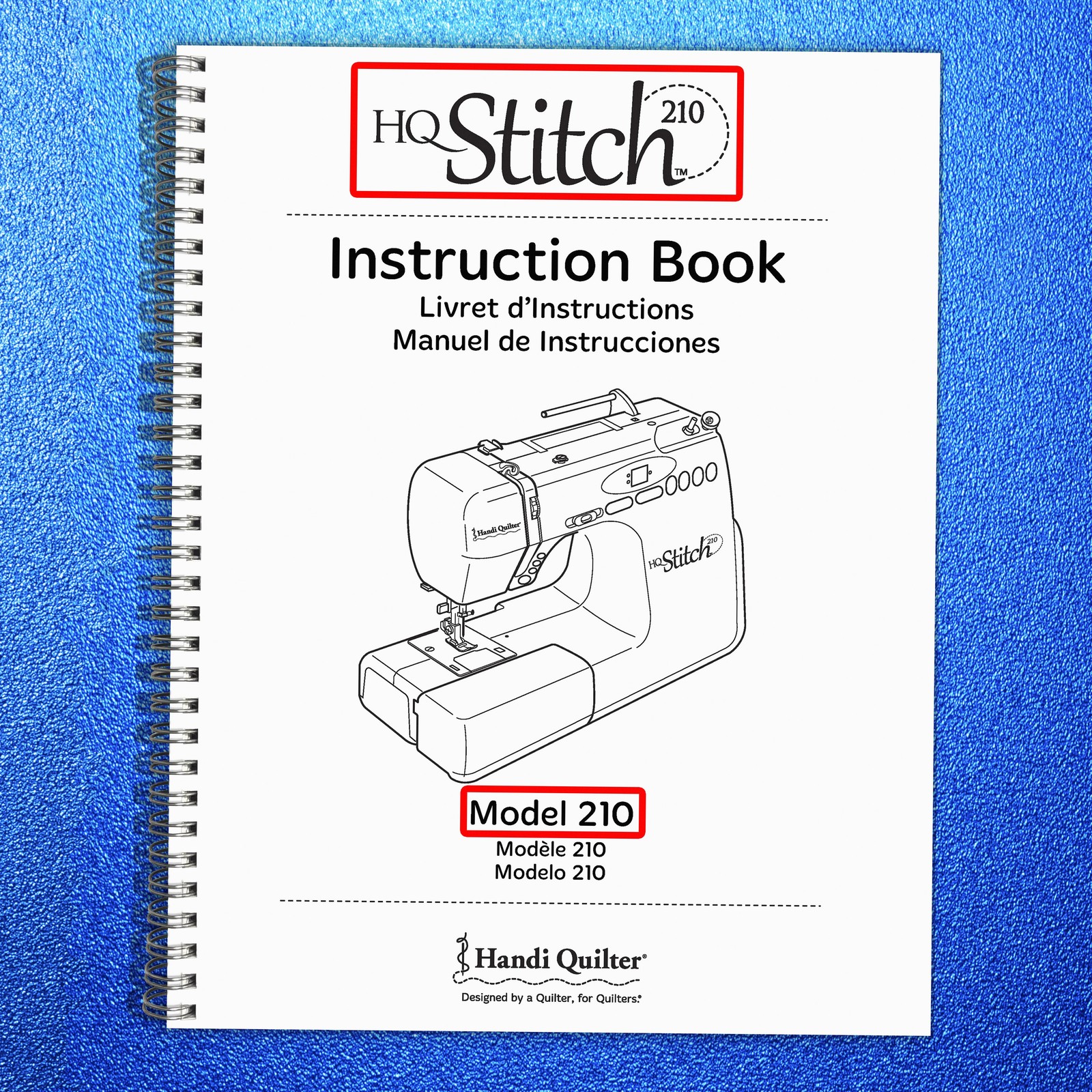 HANDI QUILTER HQ Stitch Model 210 Instruction Book Manual FIXED – FRONT & BACK