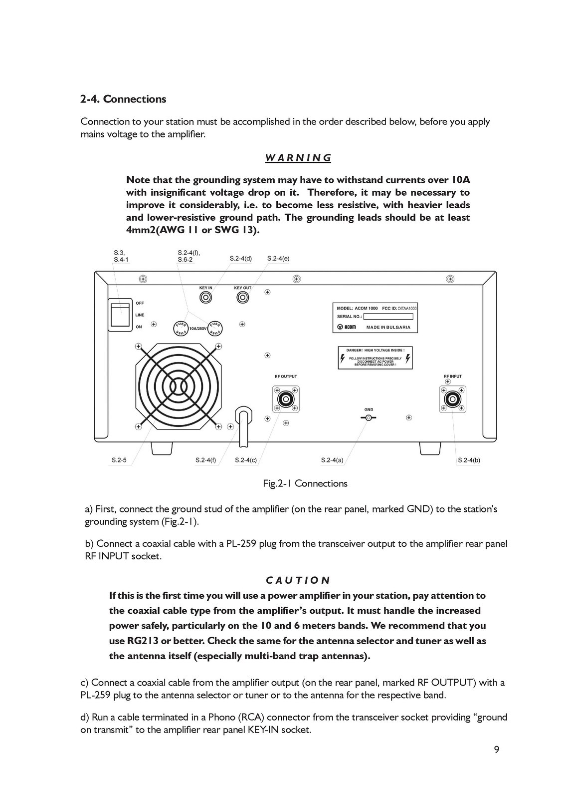 ACOM 1000 Linear Amplifier User Manual 2017 – STEEL SPIRAL BOUND – TOUGH JACKET