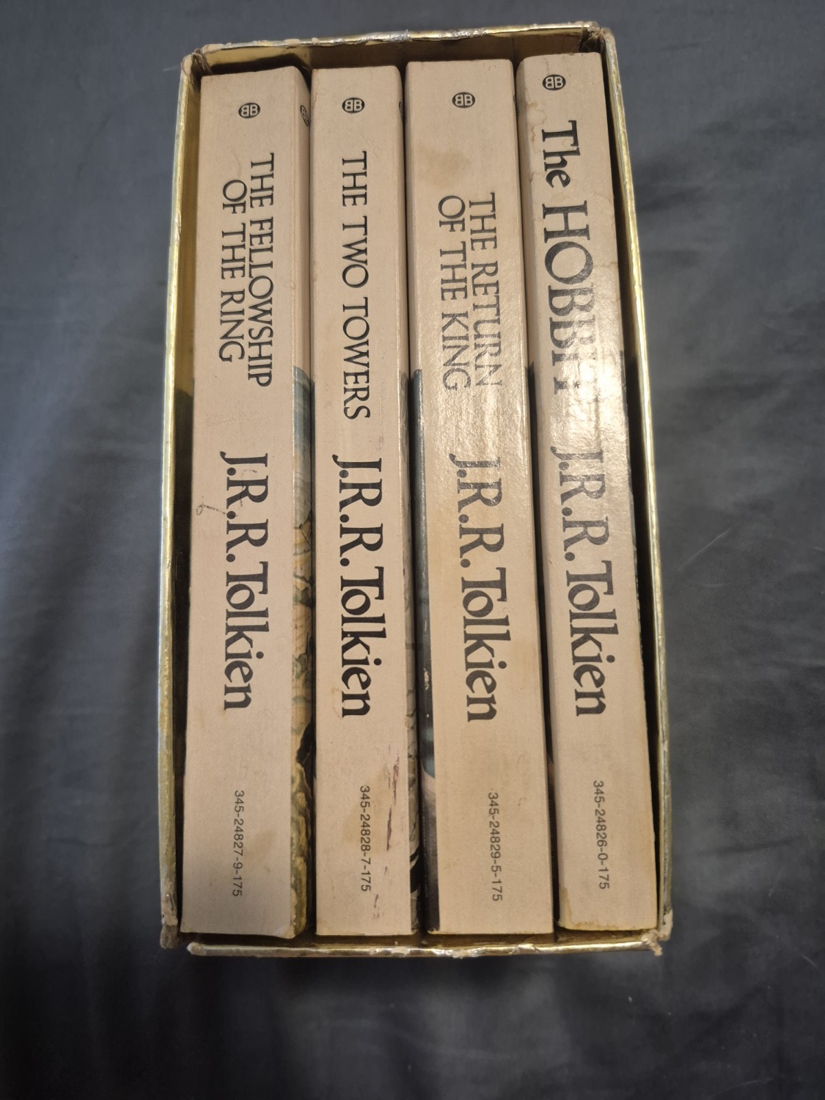 Lord Of The Rings Boxed Paperback PB Set J R R Tolkien Fellowship Towers *Rare