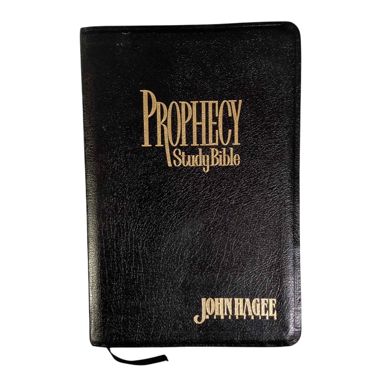 Prophecy Study Bible John Hagee NKJV 1997 Black Bonded Leather Marginalia Notes
